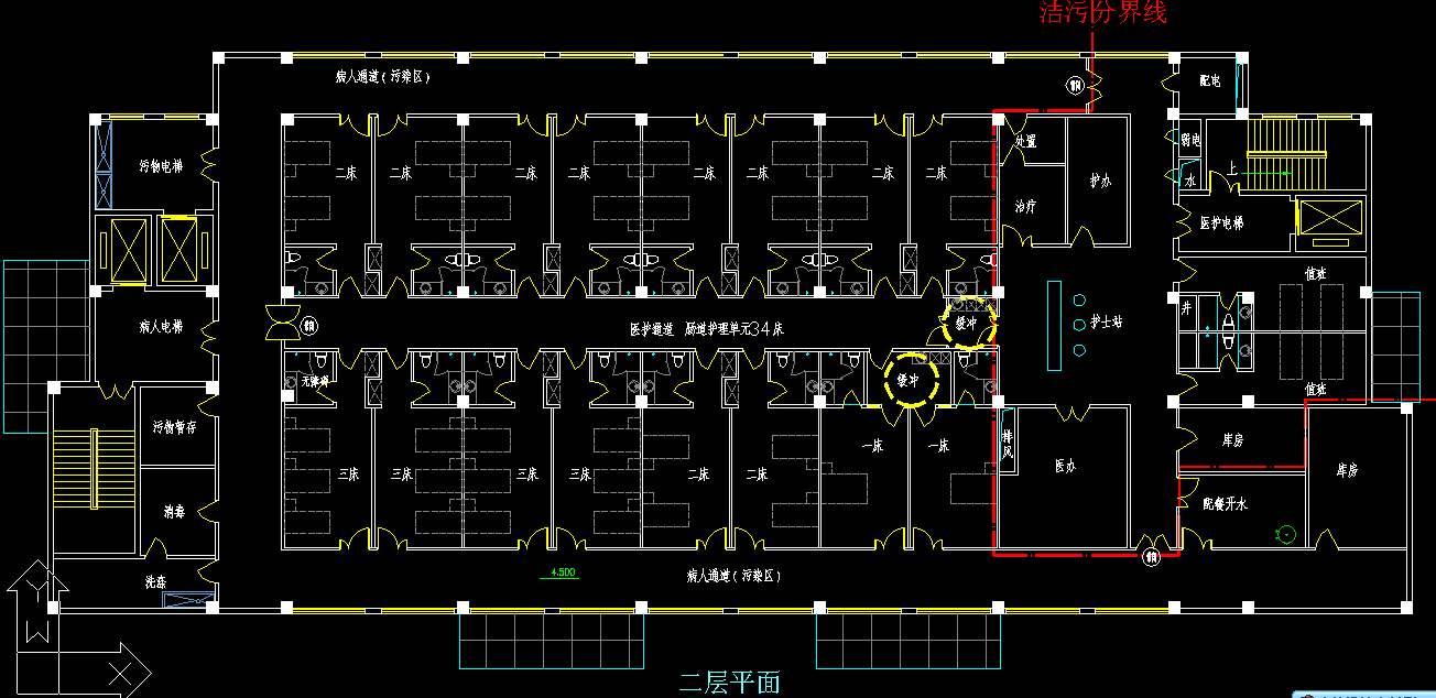 肠道传染病收治病区建筑设计.bmp