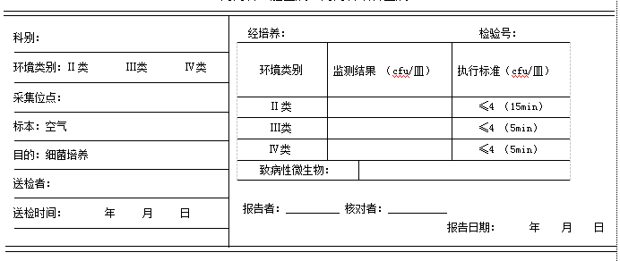 空气检验单