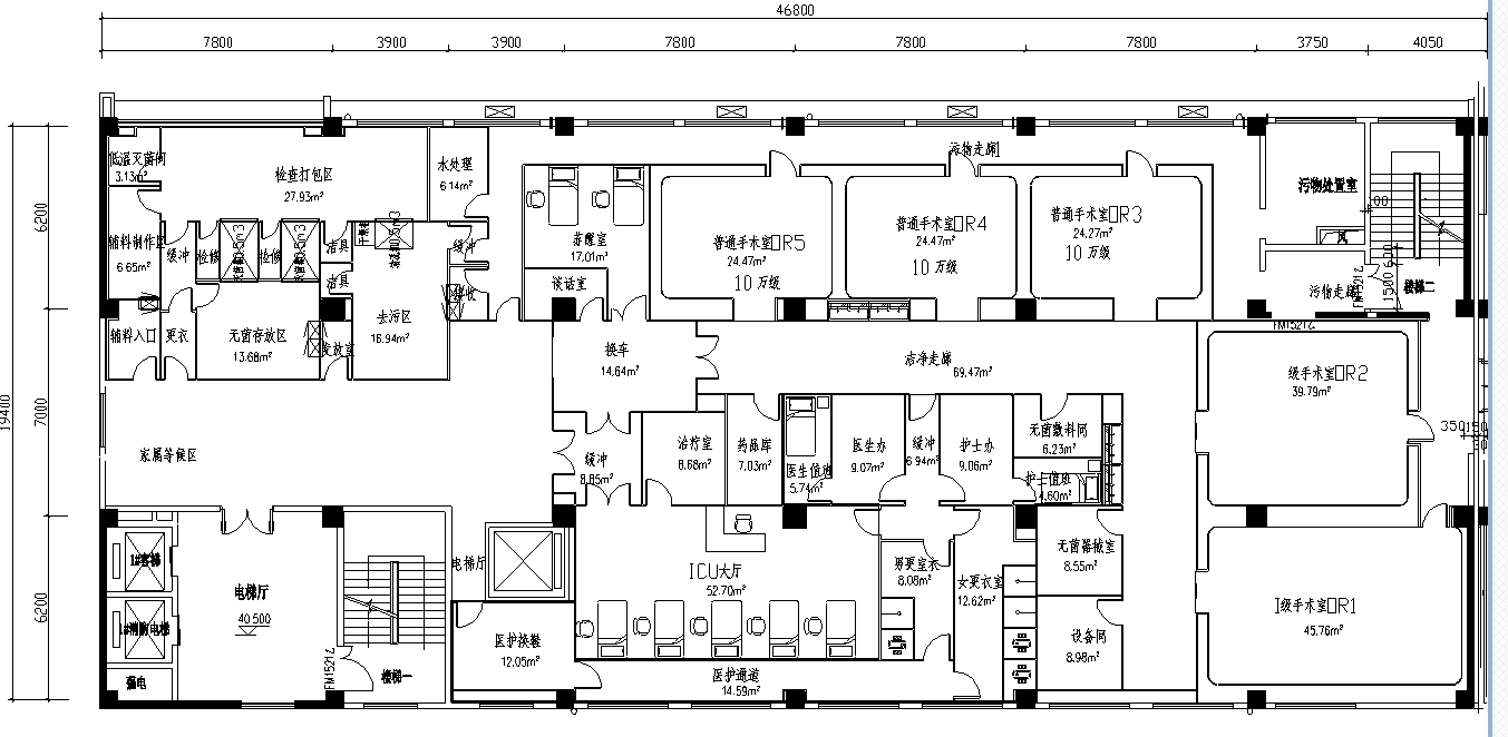 ICU手术室平面图