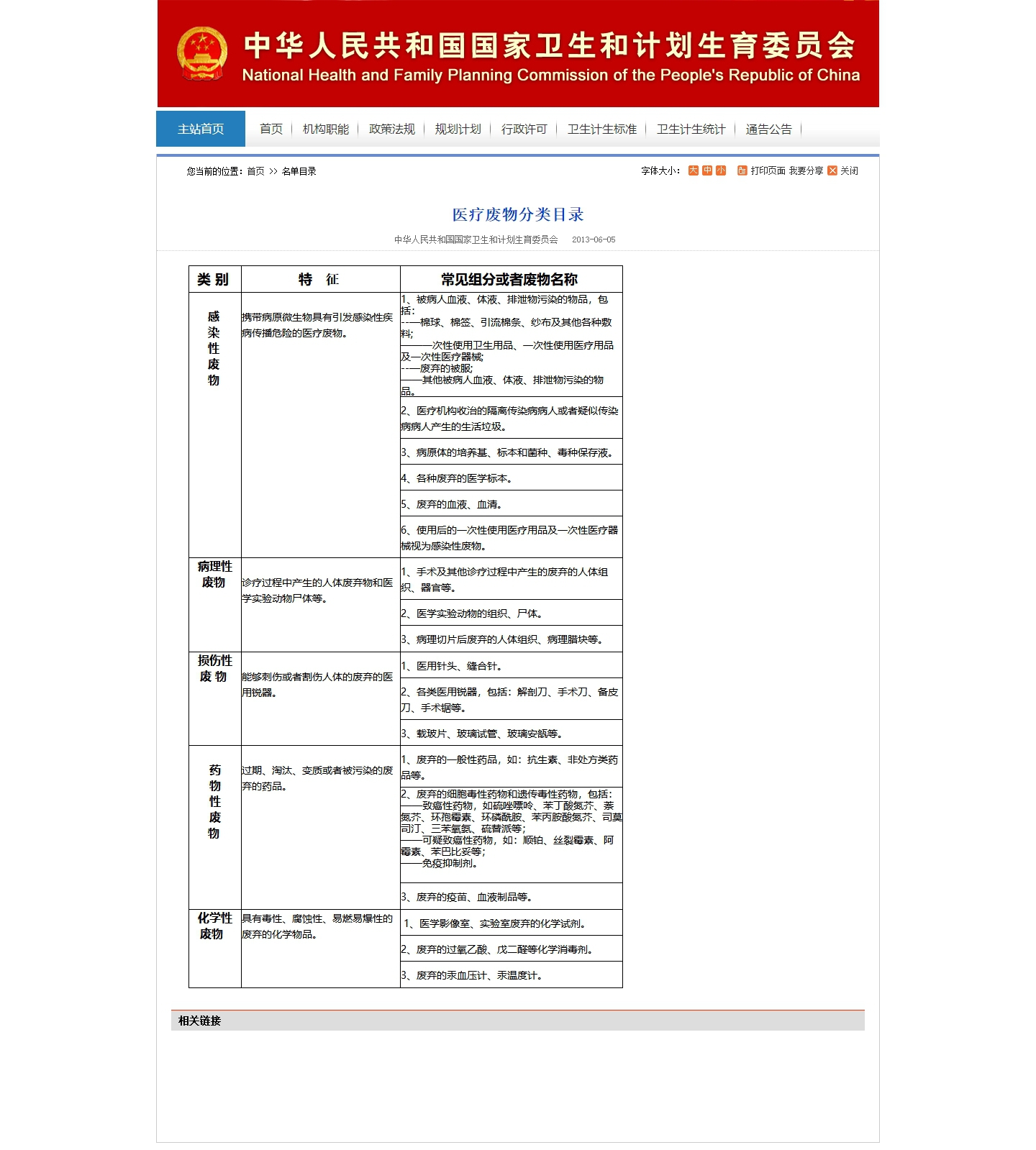 医疗废物分类目录 - 中华人民共和国国家卫生和计划生育委员会.jpg