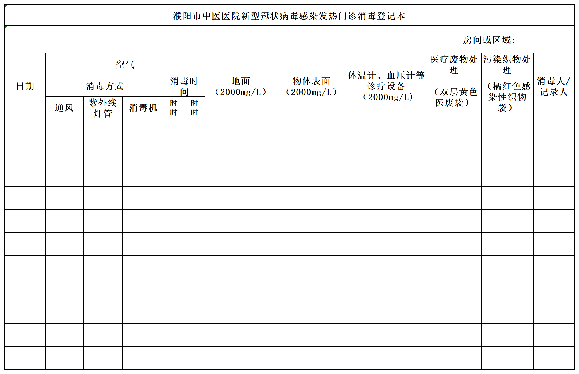 濮阳市中医医院发热门诊消毒登记本.png